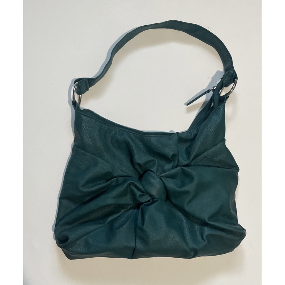 Giannini Faux Leather‎ Teal Shoulder Bag Used Clean Inside